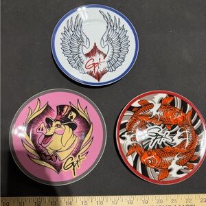 3 Small Guy Fieri Plates